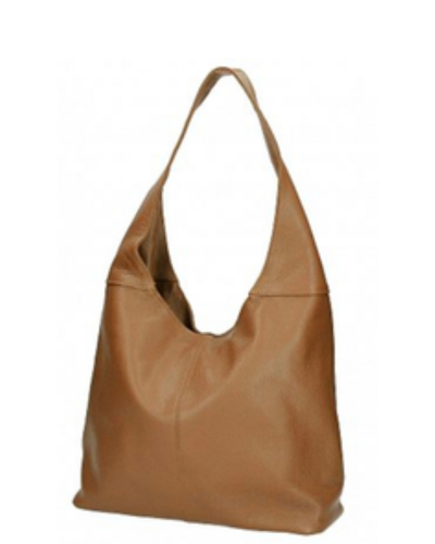 SIGNORIA Dark Tan Soft Italian Leather Hobo Bag/Shoulder Bag