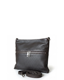 SANNIO Brown Italian Leather Crossbody Multi Pockets Handbag