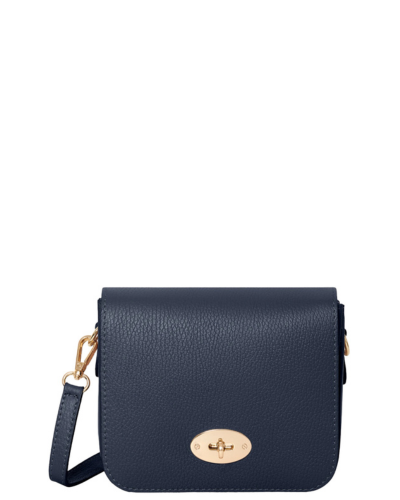 ALTIVO Dark Blue Small Satchel Shoulder Crossbody Italian Leather Handbag, Dark Blue