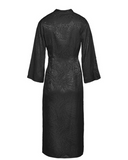 Black Mid Length Dress Paisley Print