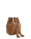 CAVRIGLIA Tan Brown Italian Leather Bucket Bag