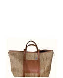 PAVONA Camel Italian Leather Shopper Tote Bag