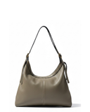 TELESE Dark Taupe Italian Leather Hobo Shoulder Bag