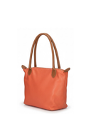 BRELA Burnt Orange Compact Minimalist Italian Leather Shoulder Handbag
