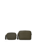 SANO Large Soho Style Soft Italian Leather Compact Shoulder / CrossBody Bag, Light Taupe