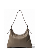 TELESE Dark Taupe Italian Leather Hobo Shoulder Bag