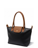 FIORENTINA Black Tan Designer Style Tote Handbag
