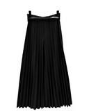 Made In Italy Pleated Wide Leg Trousers, Black