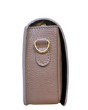 ALTIVO Dark Taupe Small Satchel Shoulder Crossbody Italian Leather Handbag, Dark Taupe