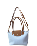 FIORENTINA Light Blue Italian Leather Classic Tote/Shoulder/Crossbody Bag – Made in Italy
