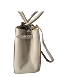 LIDO LARGE Taupe Italian Leather Structured Grab Bag