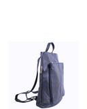 PIANELLA Small Three in One Italian Leather Backpack/Shoulder/Crossbody Handbag, Dark Blue