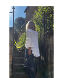 CASTELLO Black Structured Italian Leather Bucket Shoulder Handbag