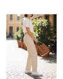 ARPINO Tan Italian Leather Small Bucket Bag