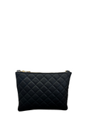 UMBRA Black Timeless Designer Style Quilted Leather Crossbody/Shoulder/Clutch Bag