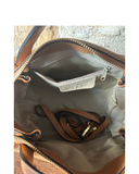 LILLIANO Small Tan Soft Pebble Leather Handbag