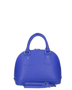 Royal blue sales leather tote bag