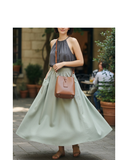 ARPINO Tan Italian Leather Small Bucket Bag