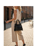 LAURO Black Iconic Designer Bag Italian Leather Bucket Shoulder Bag