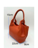 CIRCEO Burnt Orange Italian Leather Contemporary Minimalist Shoulder grab Crossbody Bag