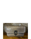 CAPUA Light Taupe Compact Structured Italian Leather Handbag