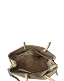 LIDO LARGE Taupe Italian Leather Structured Grab Bag