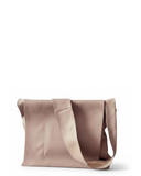 Isola Taupe Pink Relaxed Slouchy Italian Leather Messenger Bag