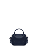 LEGOLI Navy Compact Soft Italian Leather Grab Shoulder Crossbody Bag, Dark blue