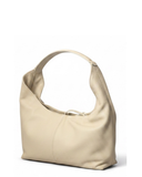 VETRALLA Cream Italian Leather Hobo Style Shoulder Handbag