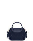 LEGOLI Navy Compact Soft Italian Leather Grab Shoulder Crossbody Bag, Dark blue