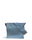 Isola Denim Blue Slouchy Italian Leather Messenger Bag