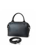 CANINO Black Italian Leather Slouchy Soft Bowling Grab Shoulder Handbag
