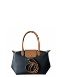 FIORENTINA Black Tan Designer Style Tote Handbag