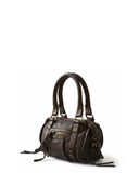 FRASSO Brown Vintage Style Soft Buttery Italian Leather Bowler Shoulder Bag