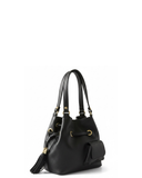 LAURO Black Iconic Designer Bag Italian Leather Bucket Shoulder Bag