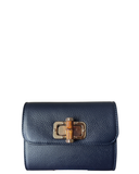 LABARO Dark Blue Compact Italian Leather Shoulder Crossbody Clutch Bag (Copy)