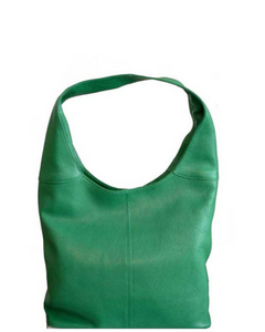 SIGNORIA Soft Leather Hobo / Shoulder Bag Several Compartments, Green