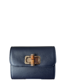 LABARO Dark Blue Compact Italian Leather Shoulder Crossbody Clutch Bag (Copy)