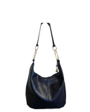 MARIANO Dark blue Spacious Soft Italian Leather Crossbody Bag
