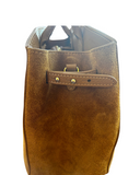 CANNARA Tan Chic and Iconic Italian Suede Leather Designer style handbag