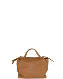 LILLIANO Small Tan Soft Pebble Leather Handbag