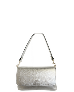 MARINA Silver Clutch Shoulder Crossbody Handbag