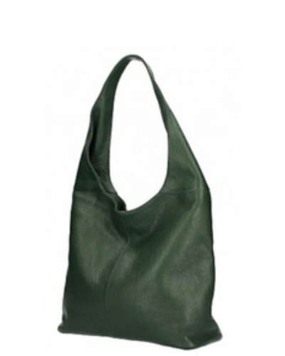 SIGNORIA Dark Green Soft Italian Leather Hobo/Shoulder Bag
