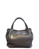 LEGOLI Compact Soft Leather Grab Bag, Chocolate