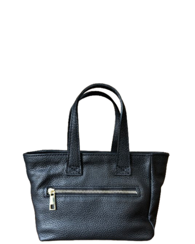 DERUTA Mini Black Italian Leather Handbag