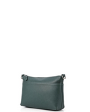 OSCURO Dark Green Italian Leather Shoulder Crossbody Bag 3 Zipped Compartments