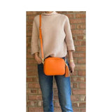 Women’s Italian Leather Crossbody Shoulder SOHO Bag Orange