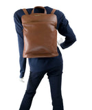 PIANELLA Brown Three in One Italian Leather Backpack/Shoulder/Crossbody Handbag
