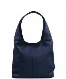 Women’s Made in Italy Dark Blue Soft Leather Hobo Bag / Shoulder Bag