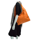 SIGNORIA Orange Leather Hobo Bag